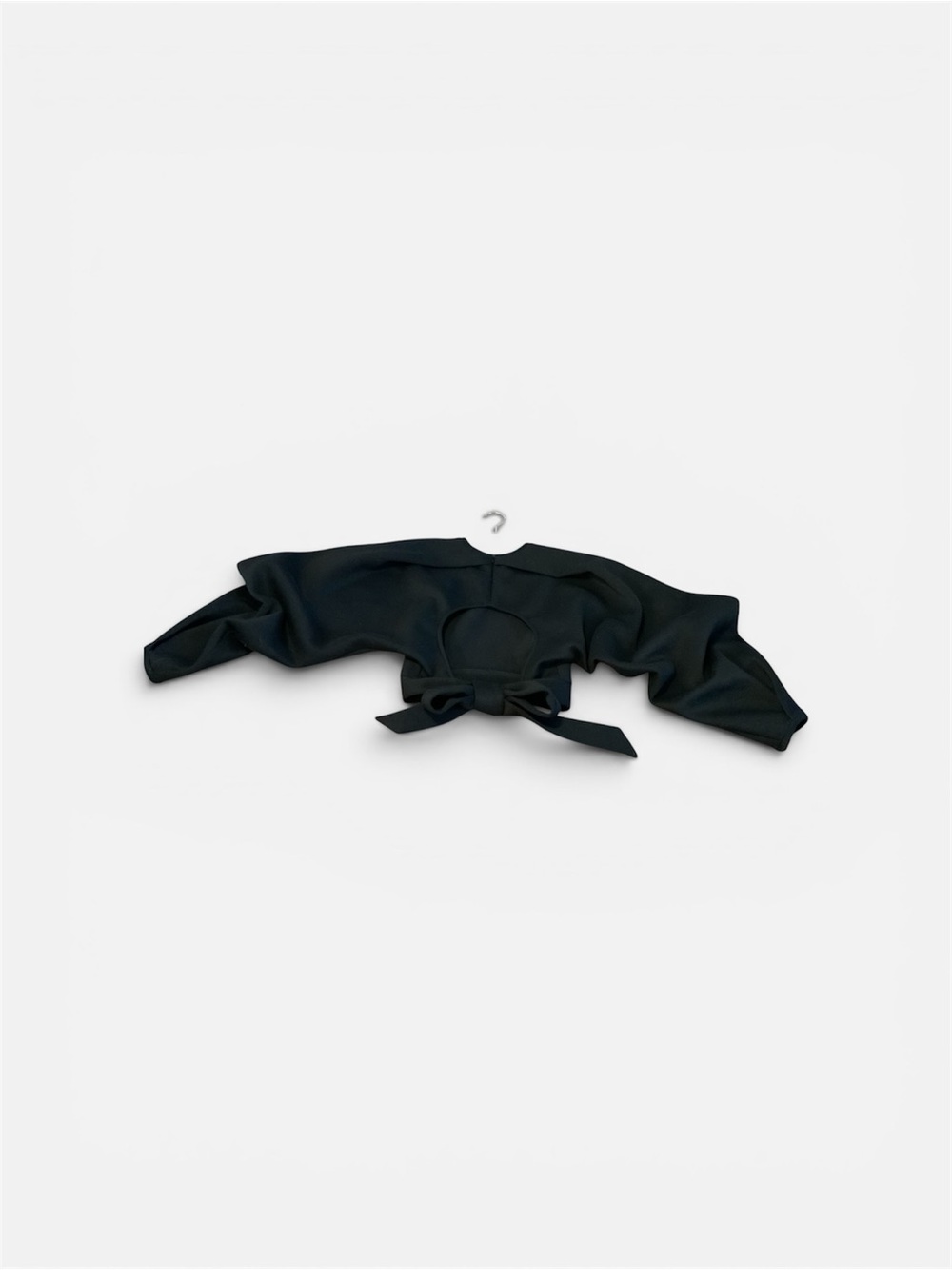 beaufille Black Cropped Crewneck Sweater